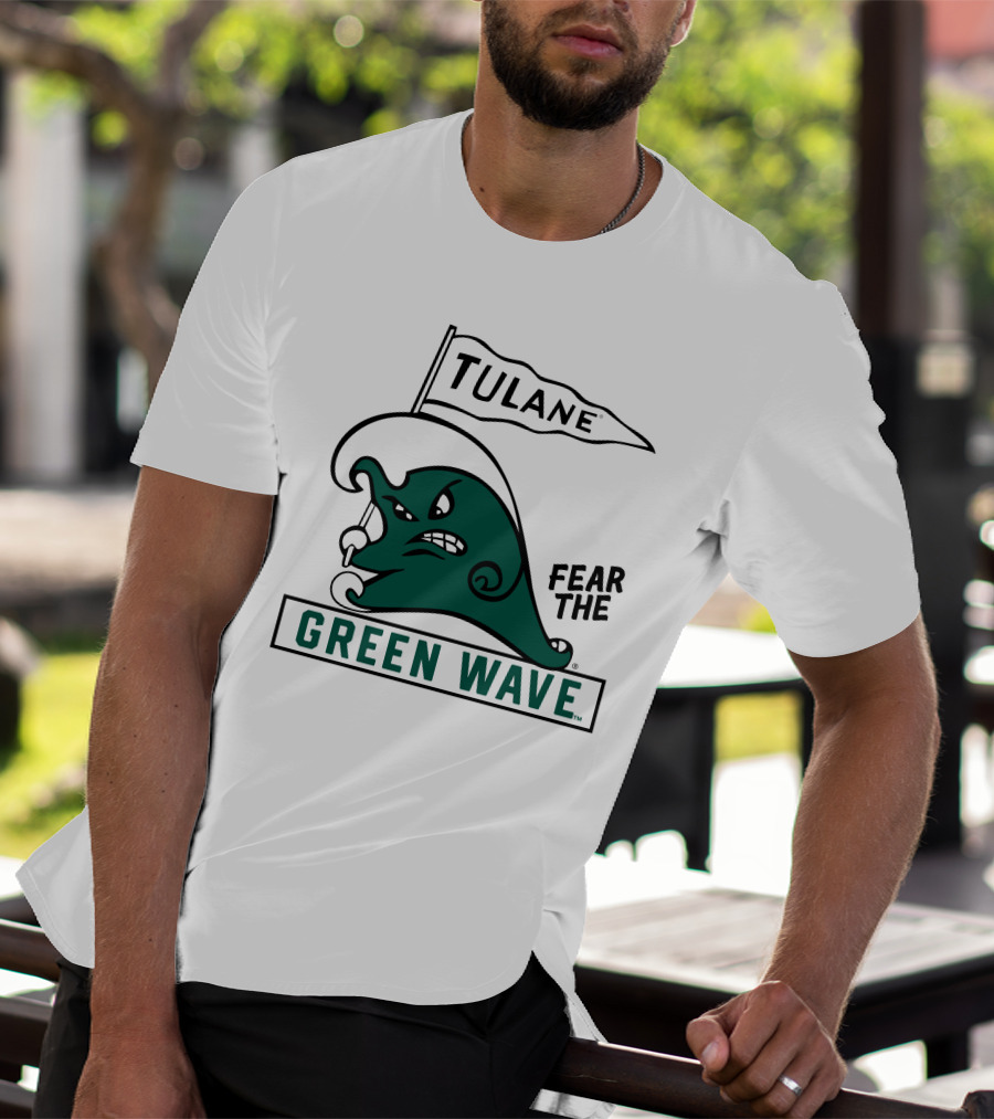 Tulane Green Wave Fear The Green Wave Retro T-Shirt