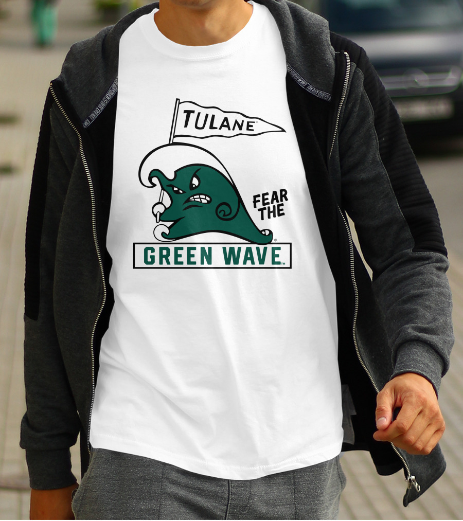 Tulane Green Wave Fear The Green Wave Retro T-Shirt