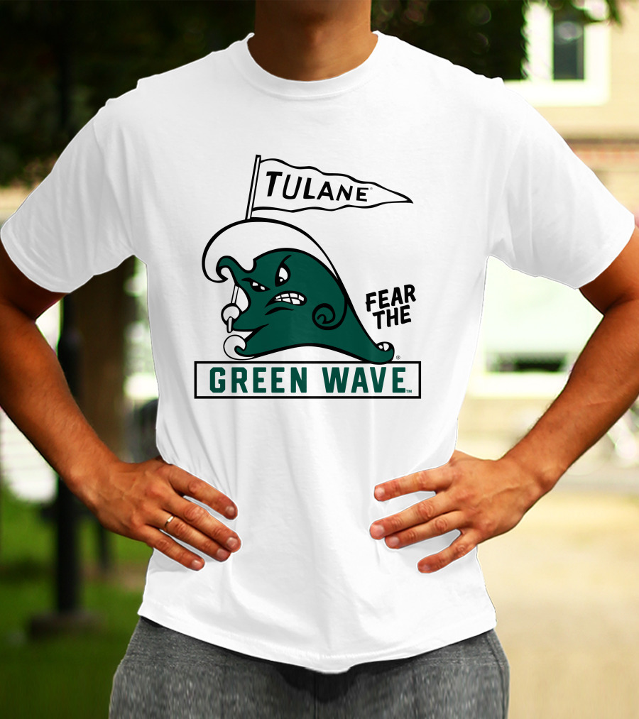 Tulane Green Wave Fear The Green Wave Retro T-Shirt