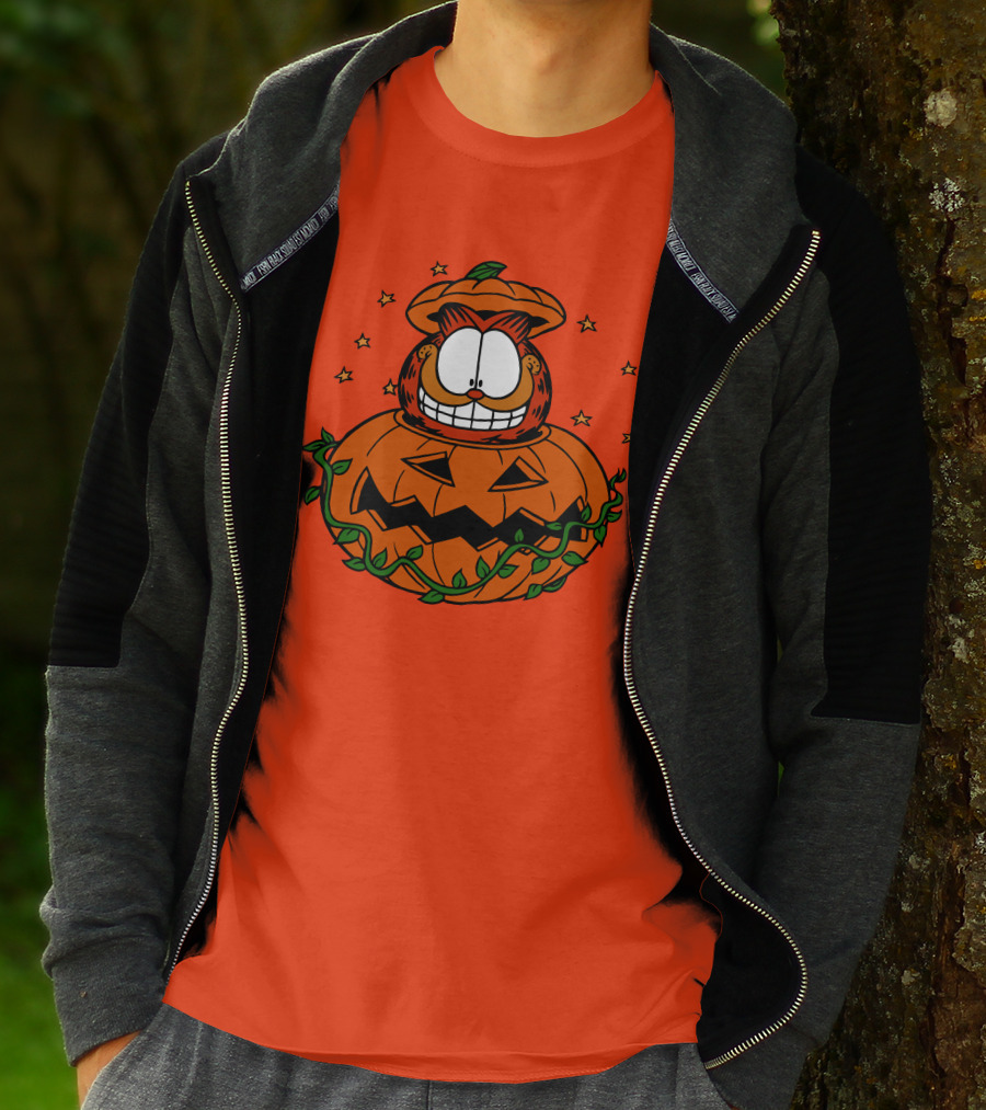 Garfield Jack-O'-Lantern Halloween Pumpkin T-Shirt