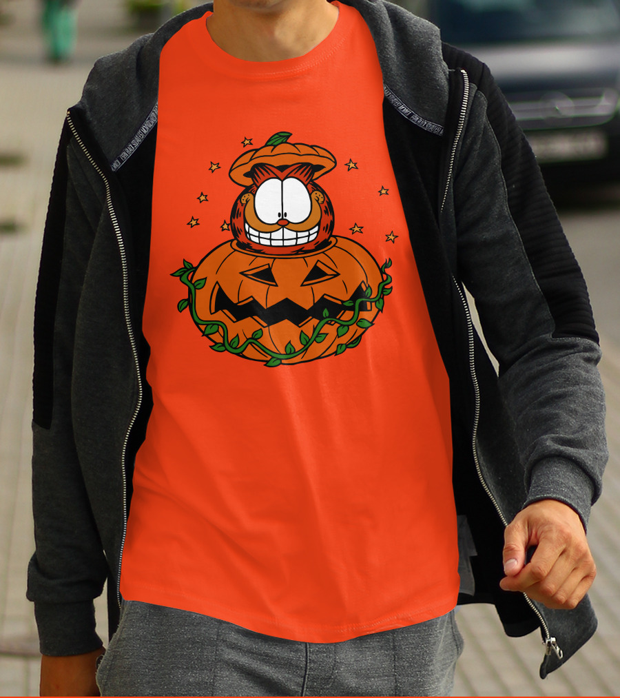 Garfield Jack-O'-Lantern Halloween Pumpkin T-Shirt