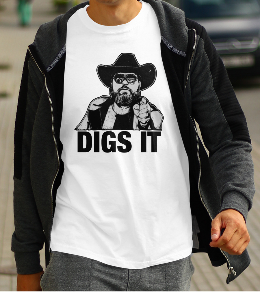 Pat McAfee Cowboy Style Digs It Rugged Look T-Shirt