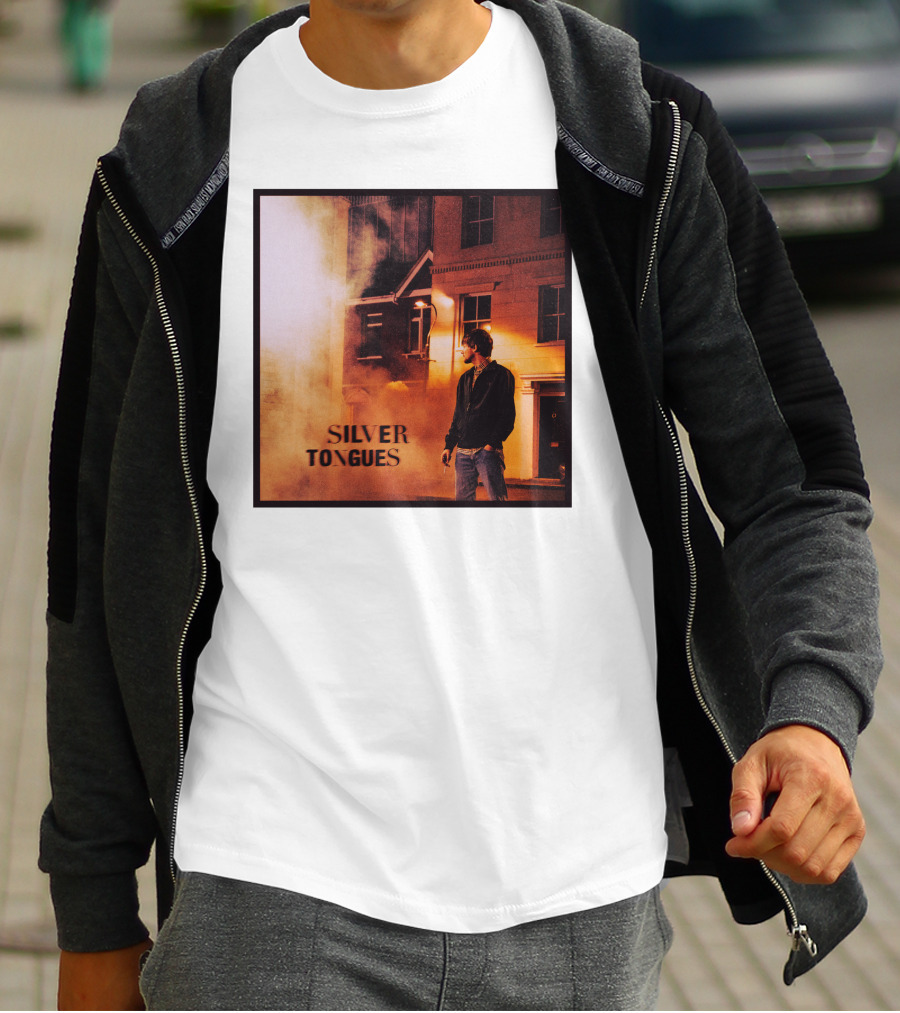 Silver Tongues Urban Night Scene T-Shirt