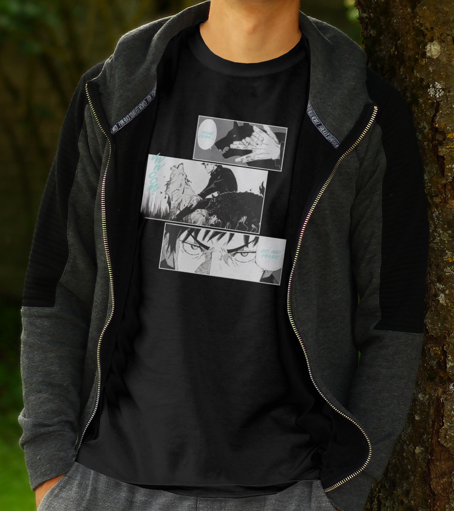 Shonen Jump Jujutsu Kaisen Megumi Divine Dogs Go And Feast T-Shirt