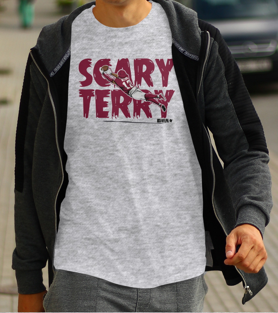 Scary Terry NFLPA Football Player Dive Catch T-Shirt