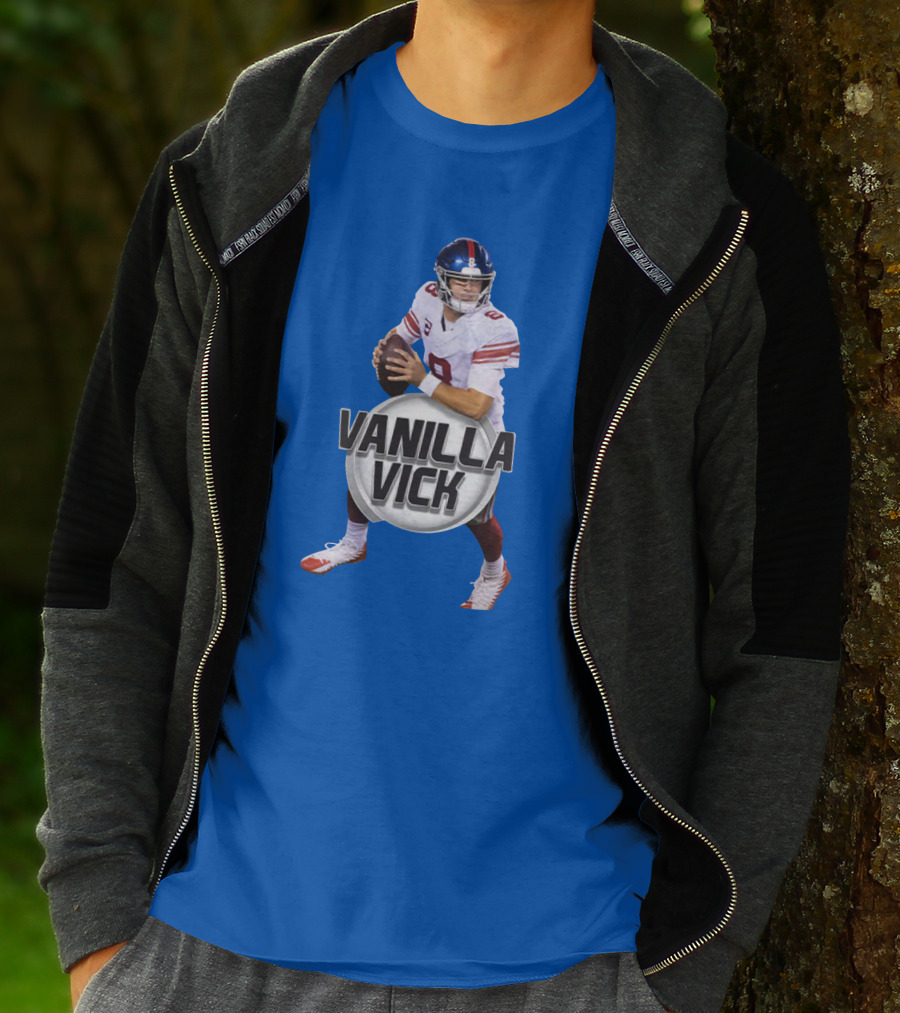 Vanilla Vick Football Quarterback Blue Jersey T-Shirt