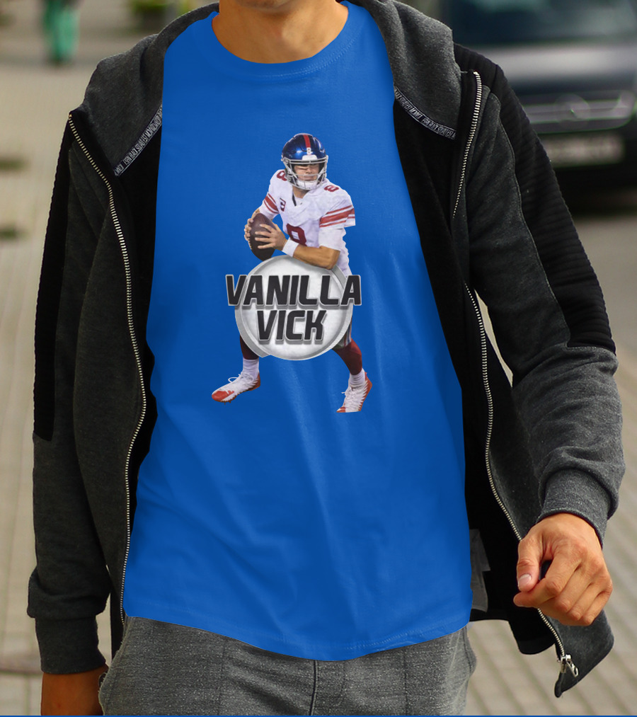 Vanilla Vick Football Quarterback Blue Jersey T-Shirt