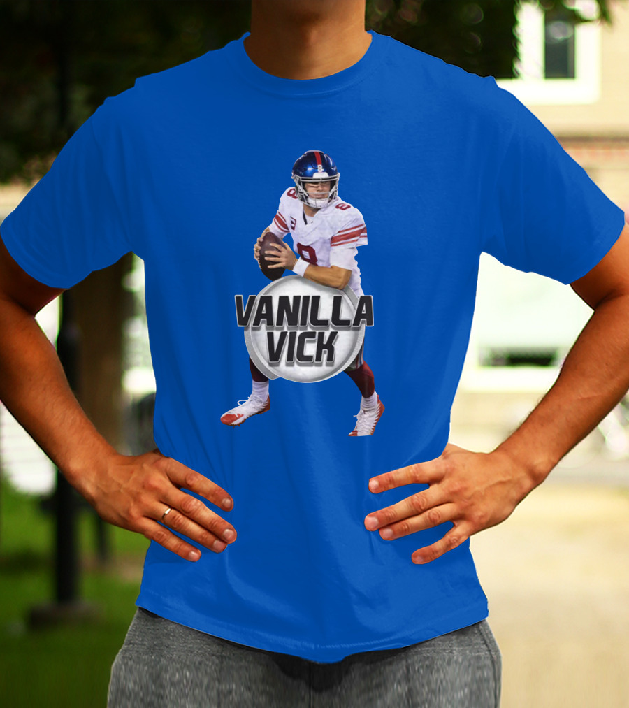 Vanilla Vick Football Quarterback Blue Jersey T-Shirt