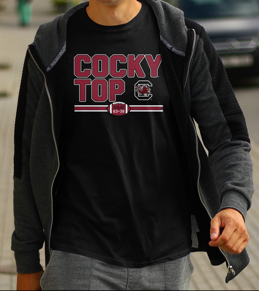 Cocky Top Gamecocks Victory 63-38 Football 11.19.22 T-Shirt
