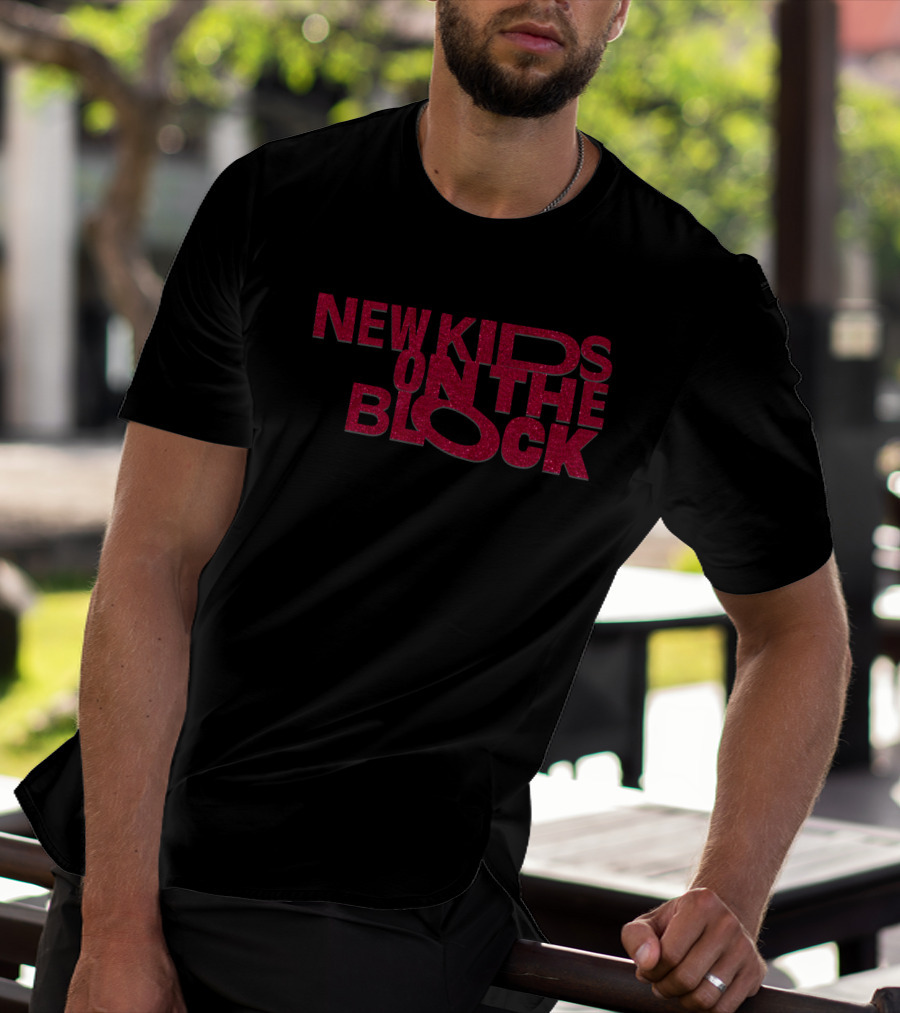 New Kids On The Block Vintage Glitter Lettering Classic T-Shirt