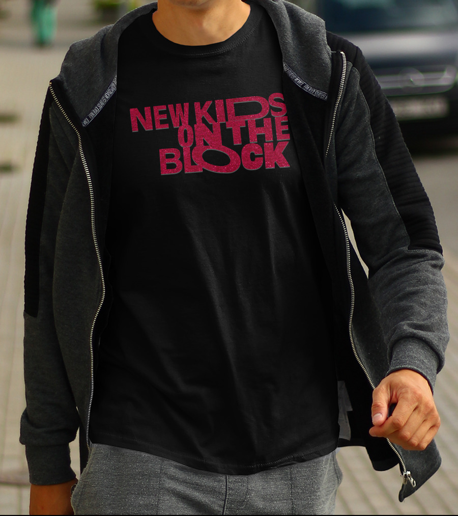 New Kids On The Block Vintage Glitter Lettering Classic T-Shirt