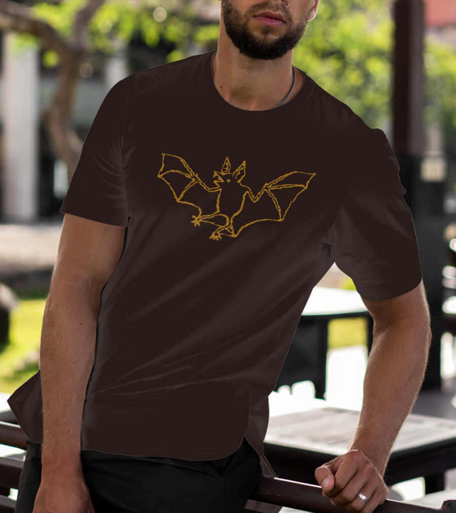 Cave Town Bat Sketch Knit T-Shirt