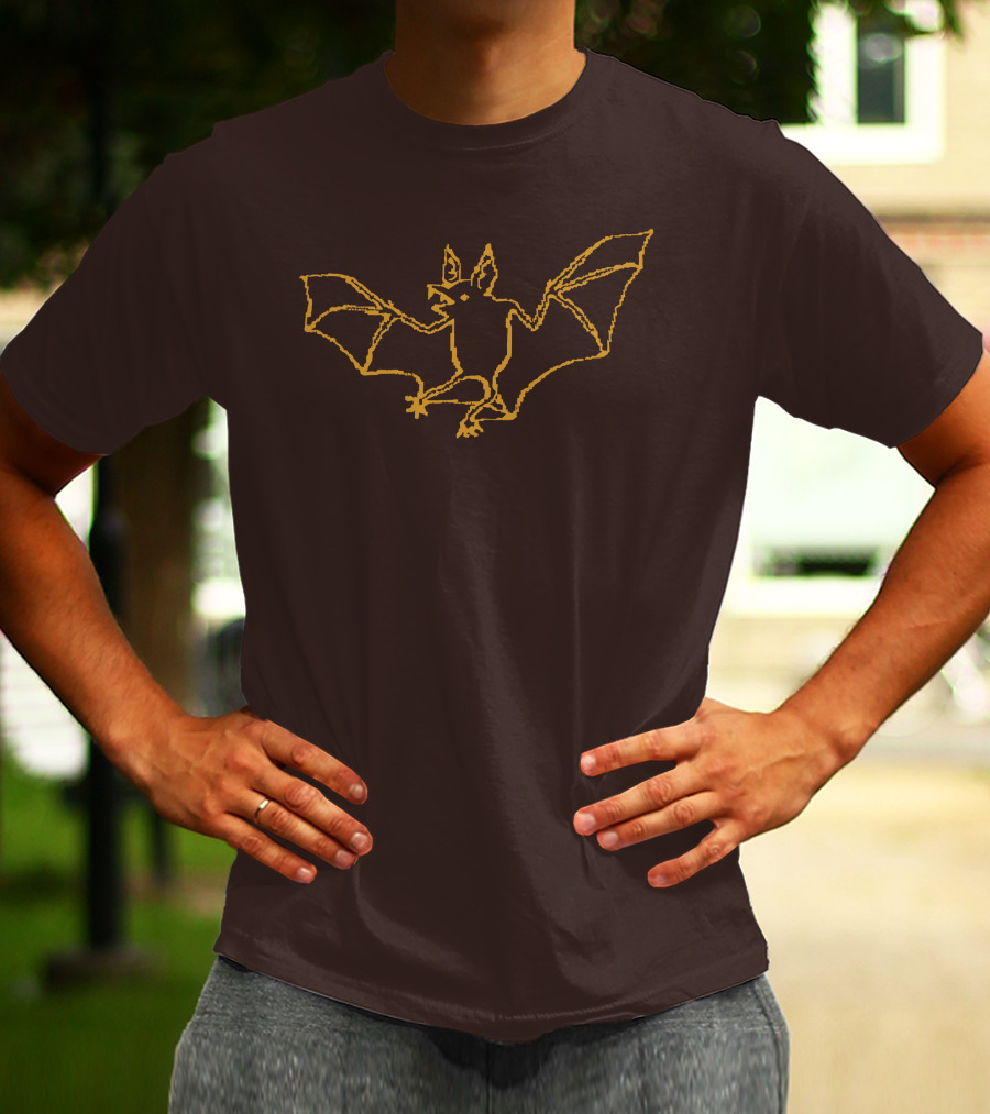Cave Town Bat Sketch Knit T-Shirt