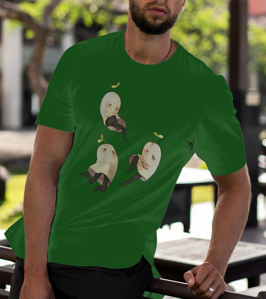 Some Silly Ghost Buddies With Sprouts And Black Tights T-Shirt