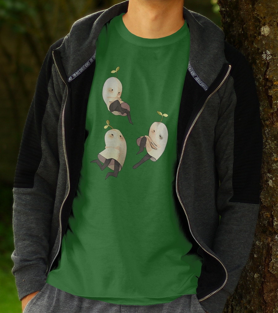 Some Silly Ghost Buddies With Sprouts And Black Tights T-Shirt