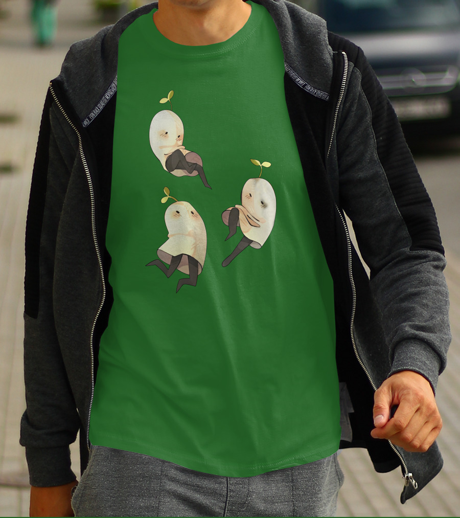 Some Silly Ghost Buddies With Sprouts And Black Tights T-Shirt
