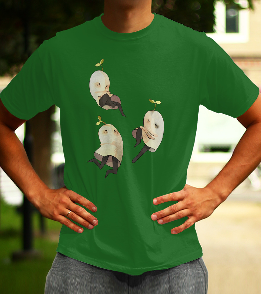 Some Silly Ghost Buddies With Sprouts And Black Tights T-Shirt