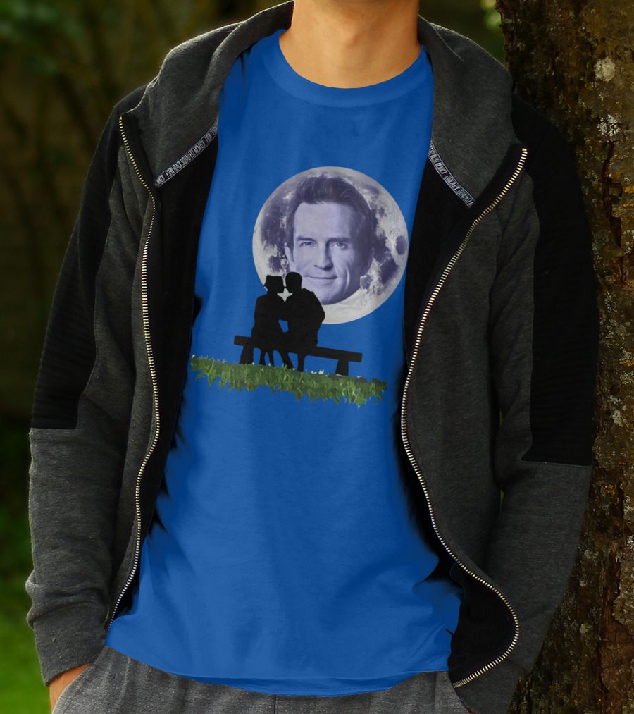 Beneath The Probst Moon Romantic Silhouette Bench Scene T-Shirt