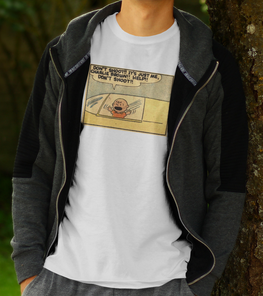 Don't Shoot It's Just Me Charlie Brown Help Don't Shoot T-Shirt