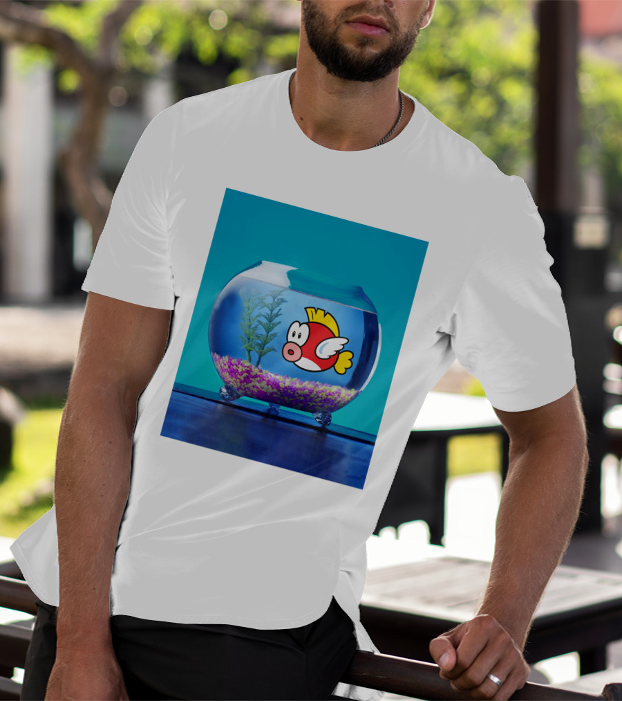 Nintendo Mario Cheep Cheep Fish Bowl T-Shirt