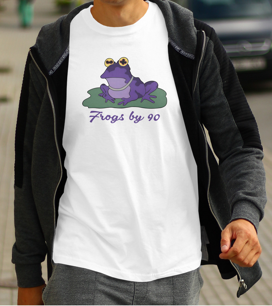 Frogs By 90 Purple Frog On Lily Pad T-Shirt