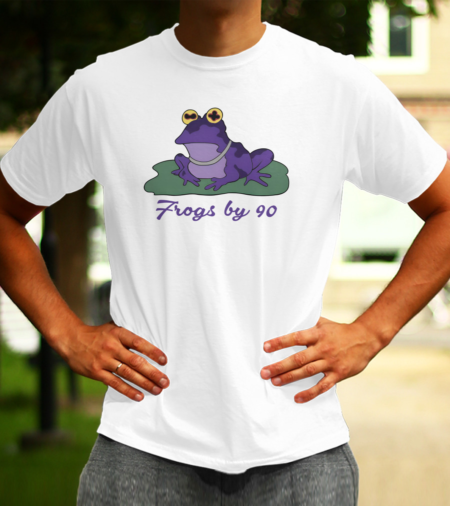 Frogs By 90 Purple Frog On Lily Pad T-Shirt