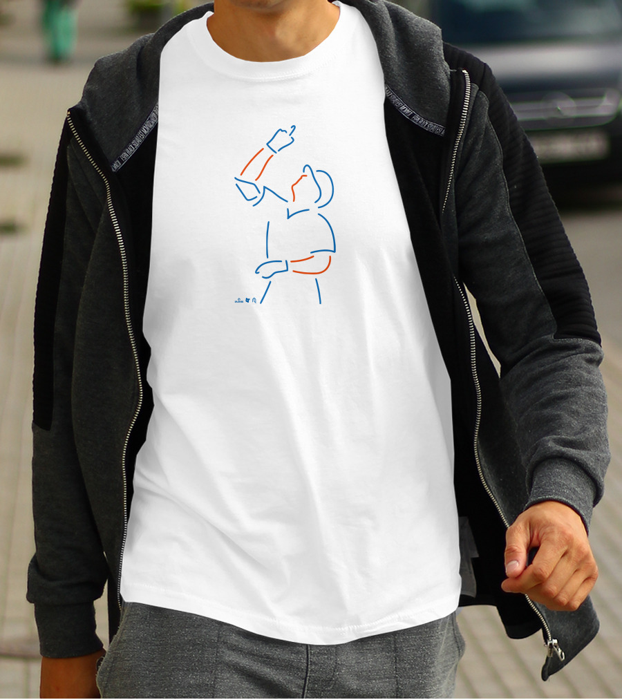 Brandon Nimmo Neon Line Art Baseball Player T-Shirt