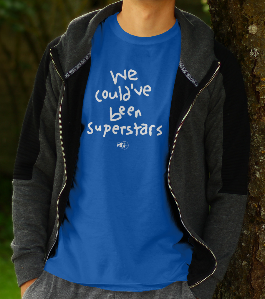 We Could've Been Superstars AG Blue Text T-Shirt