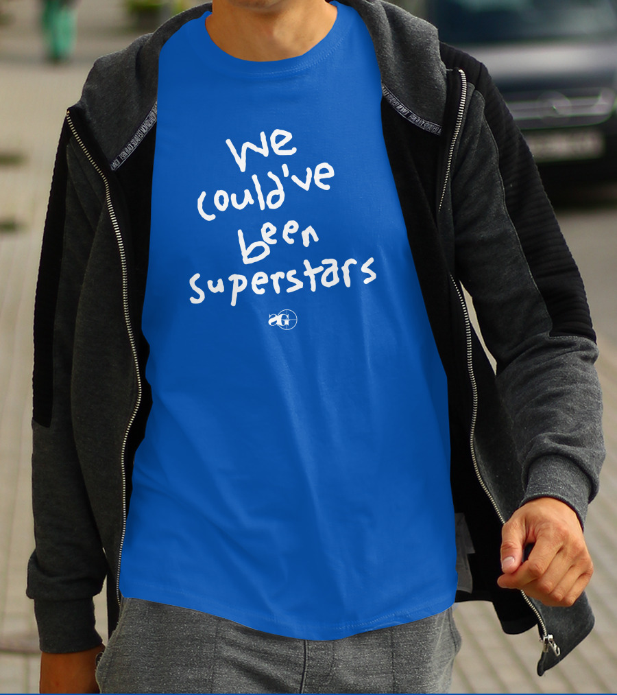 We Could've Been Superstars AG Blue Text T-Shirt
