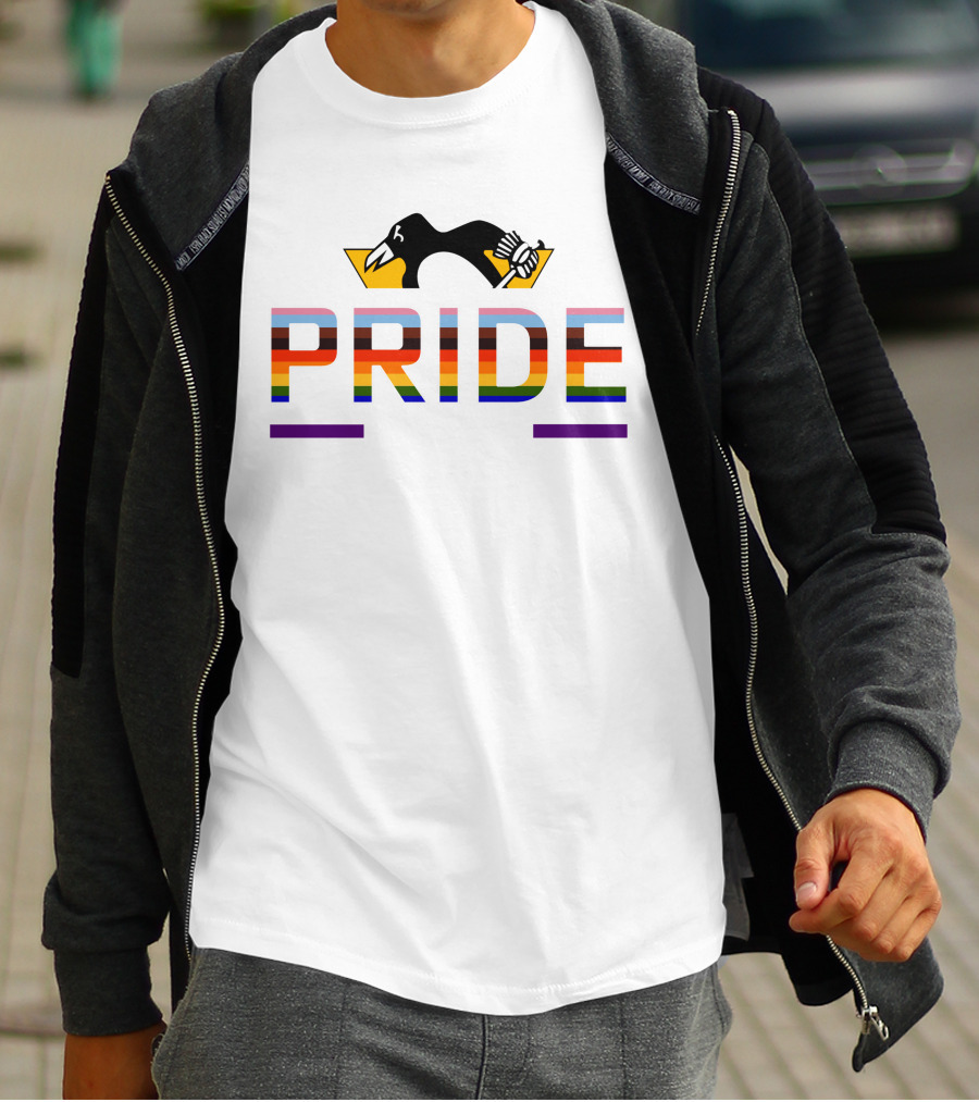 Pittsburgh Penguins Pride Game Rainbow T-Shirt