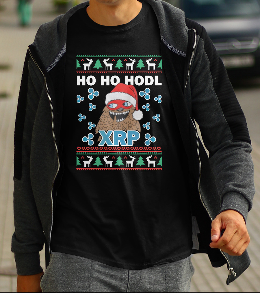 HO HO HODL XRP Ugly Christmas T-Shirt