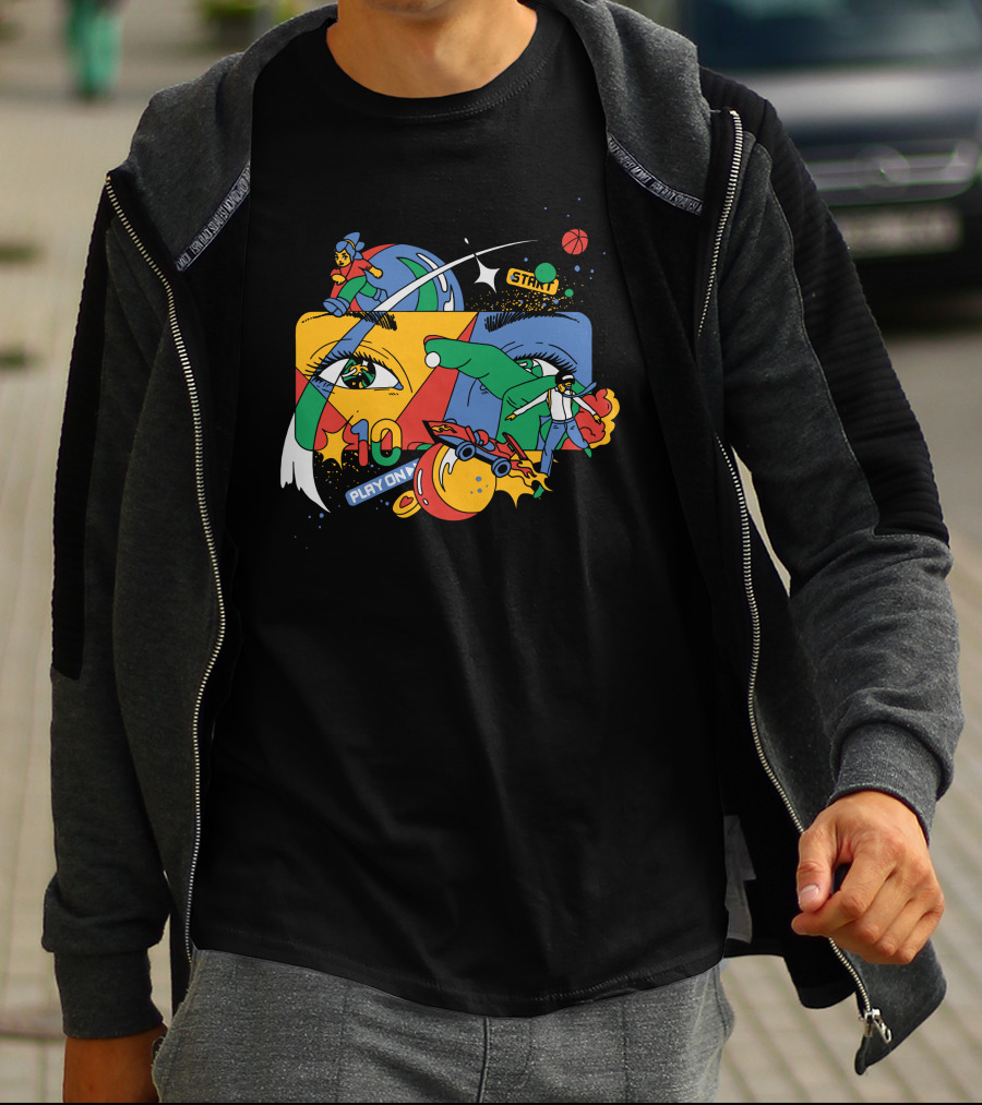Claim A Google Play On 10 Start T-Shirt