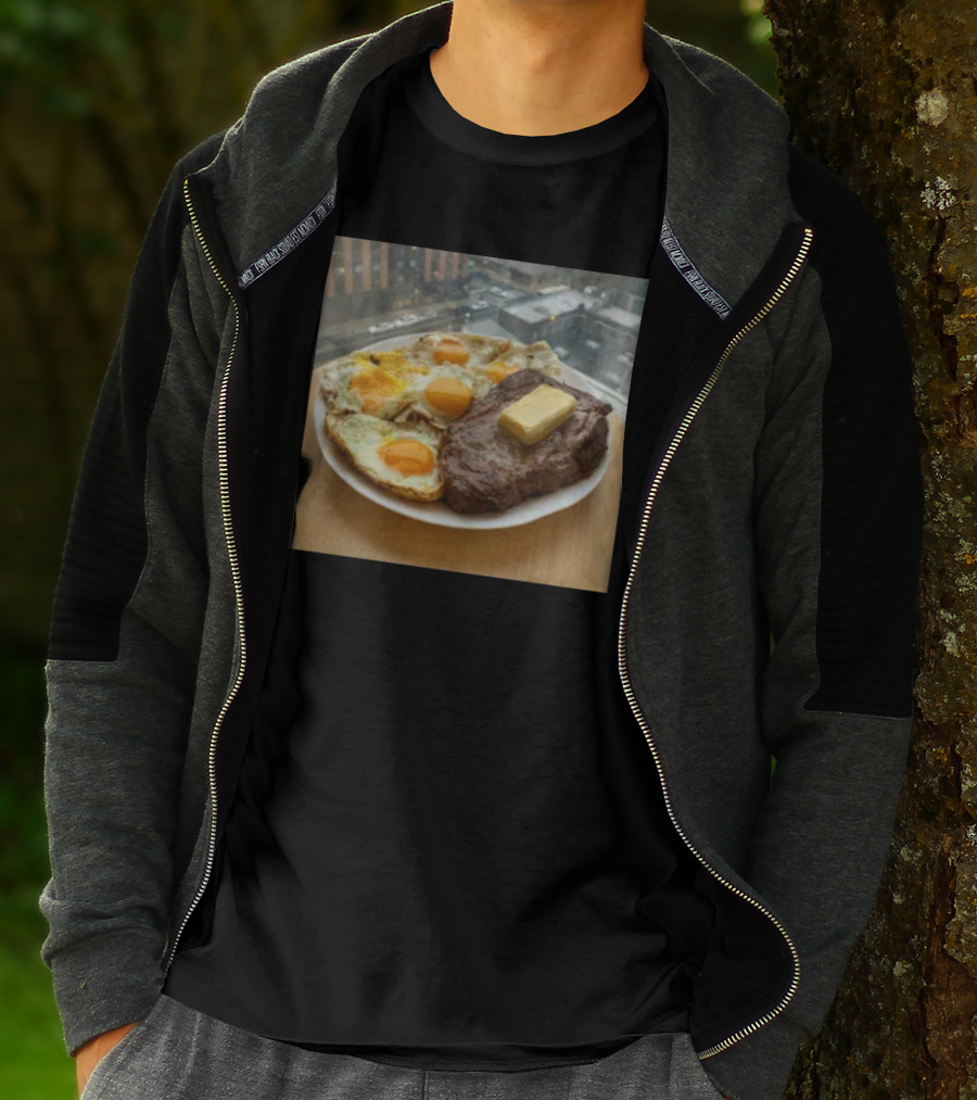 Steak And Eggs With Butter Plate T-Shirt