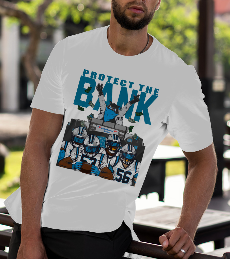 PROTECT THE BANK Bank Of America Stadium Football Team Gear T-Shirt
