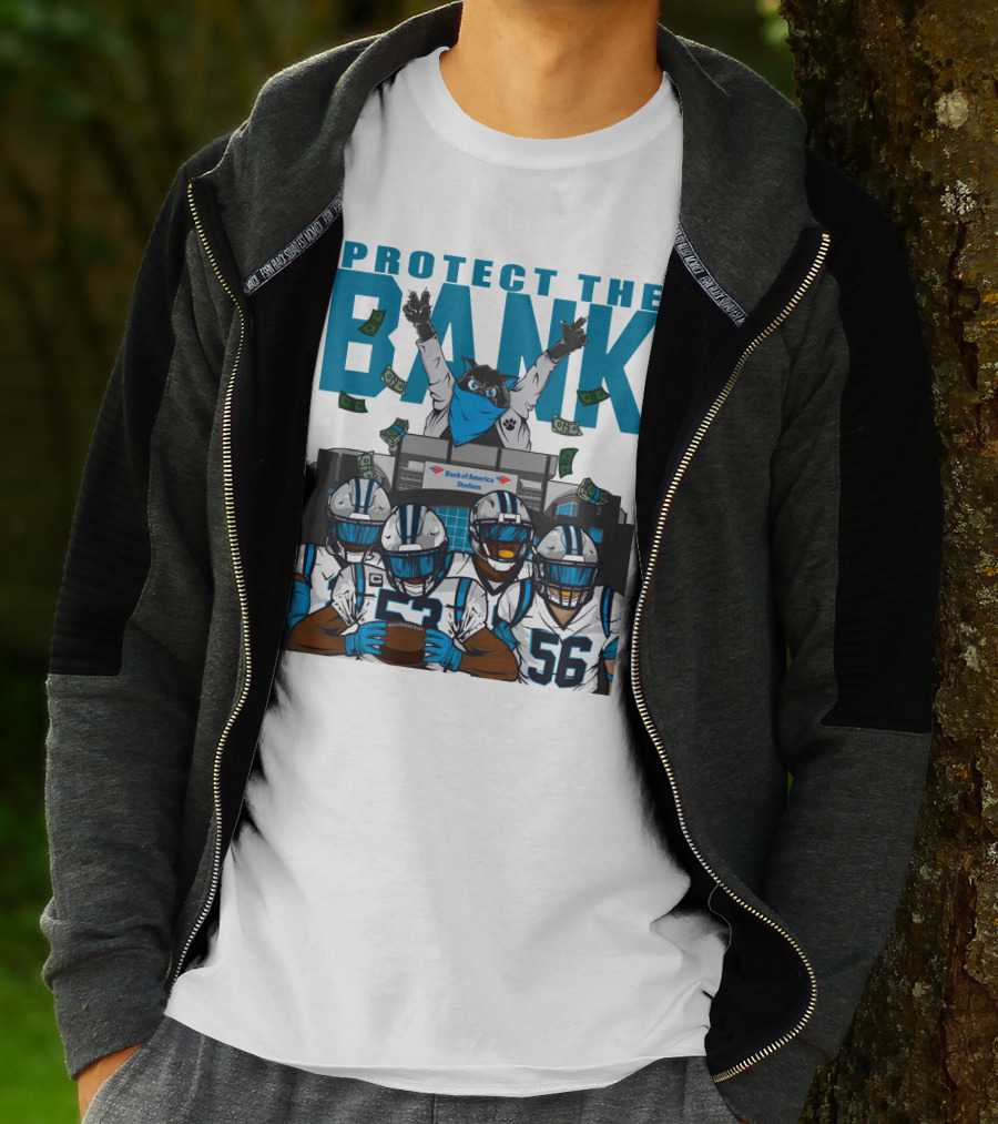 PROTECT THE BANK Bank Of America Stadium Football Team Gear T-Shirt