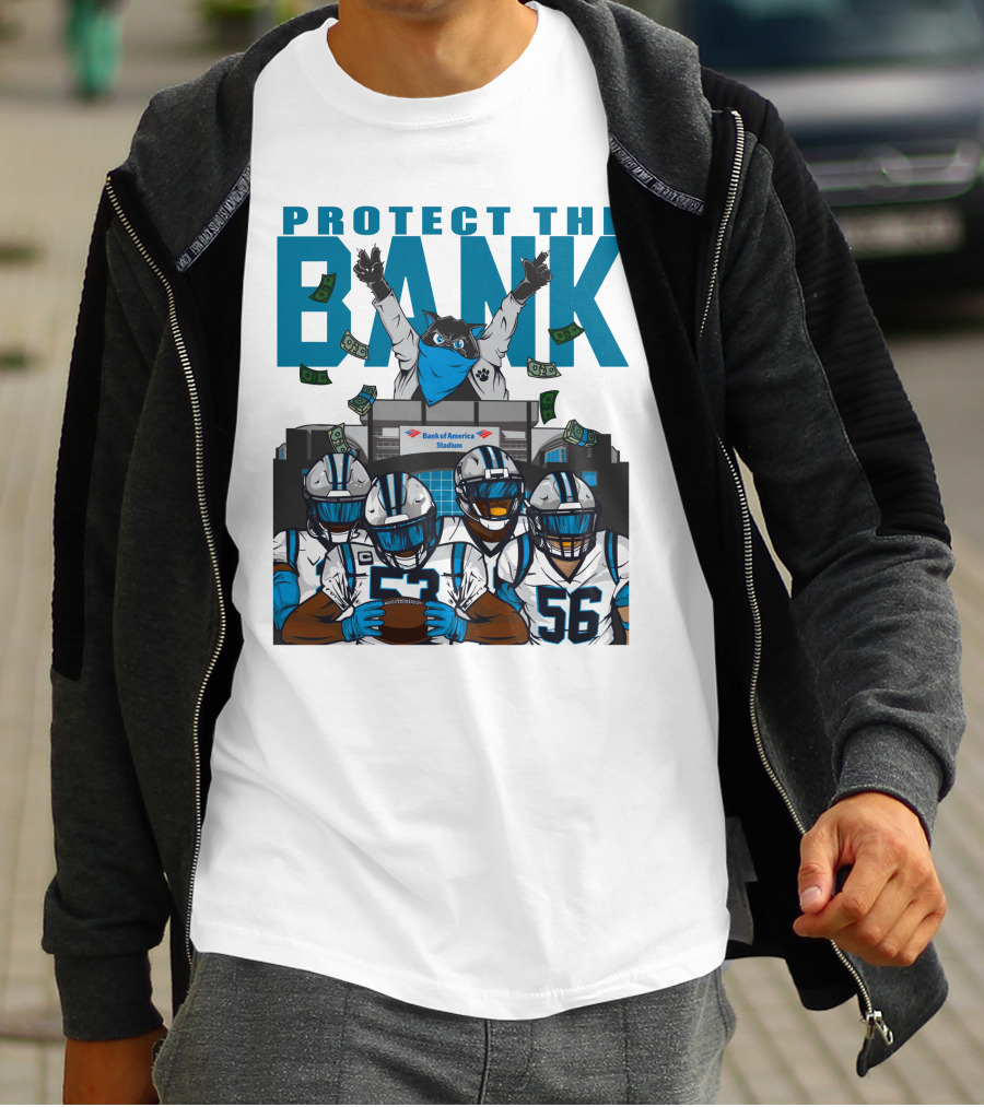 PROTECT THE BANK Bank Of America Stadium Football Team Gear T-Shirt