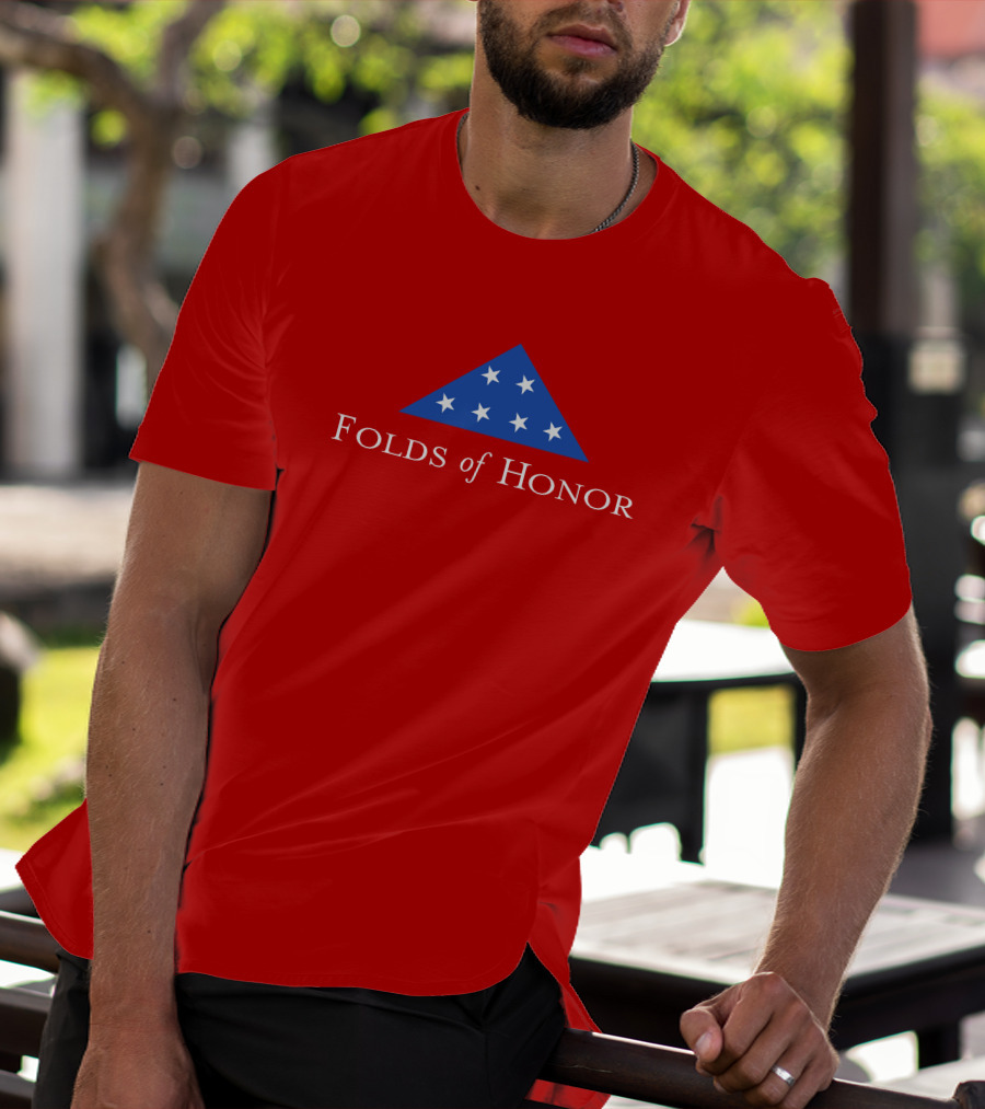 Dan Bongino Folds Of Honor Stars Triangle Blue T-Shirt