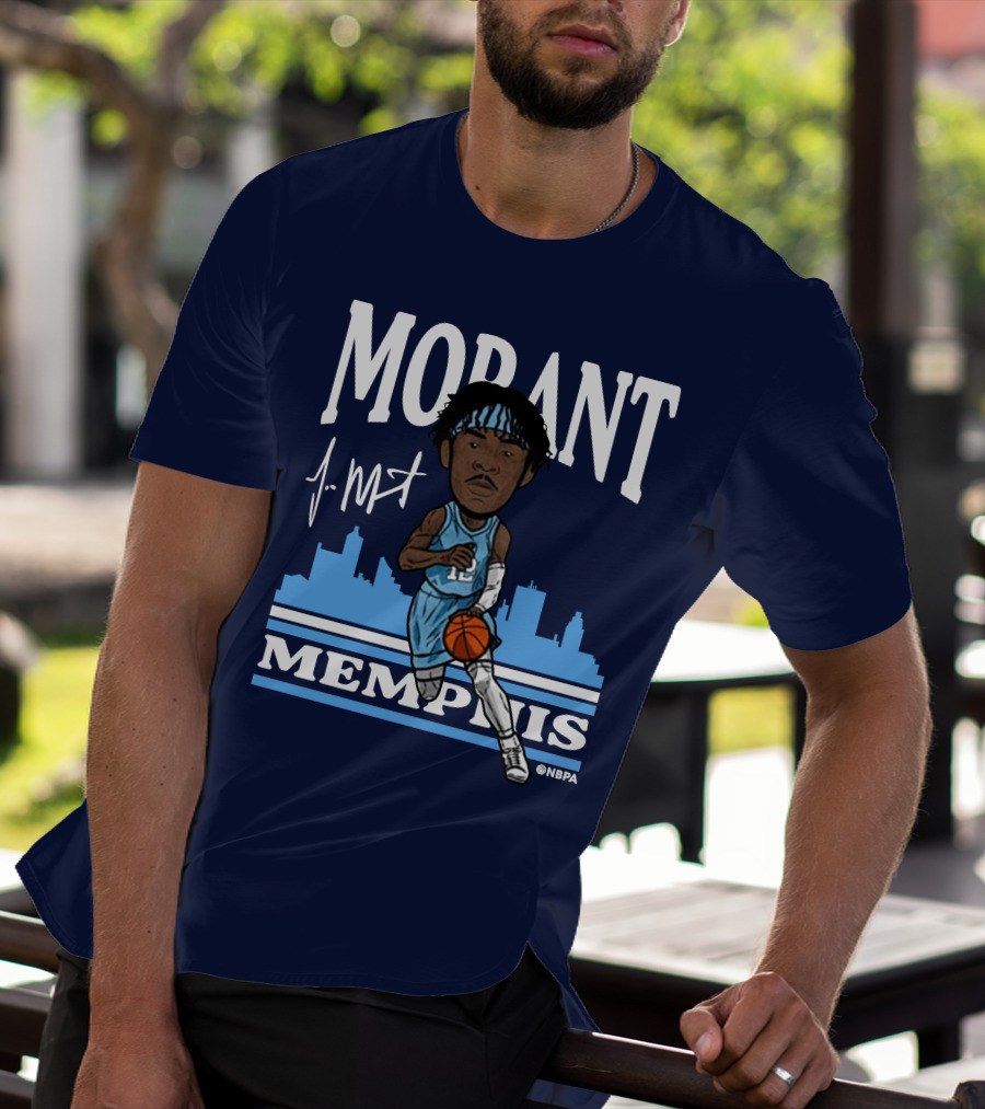 Morant Memphis Basketball Skyline NBPA T-Shirt