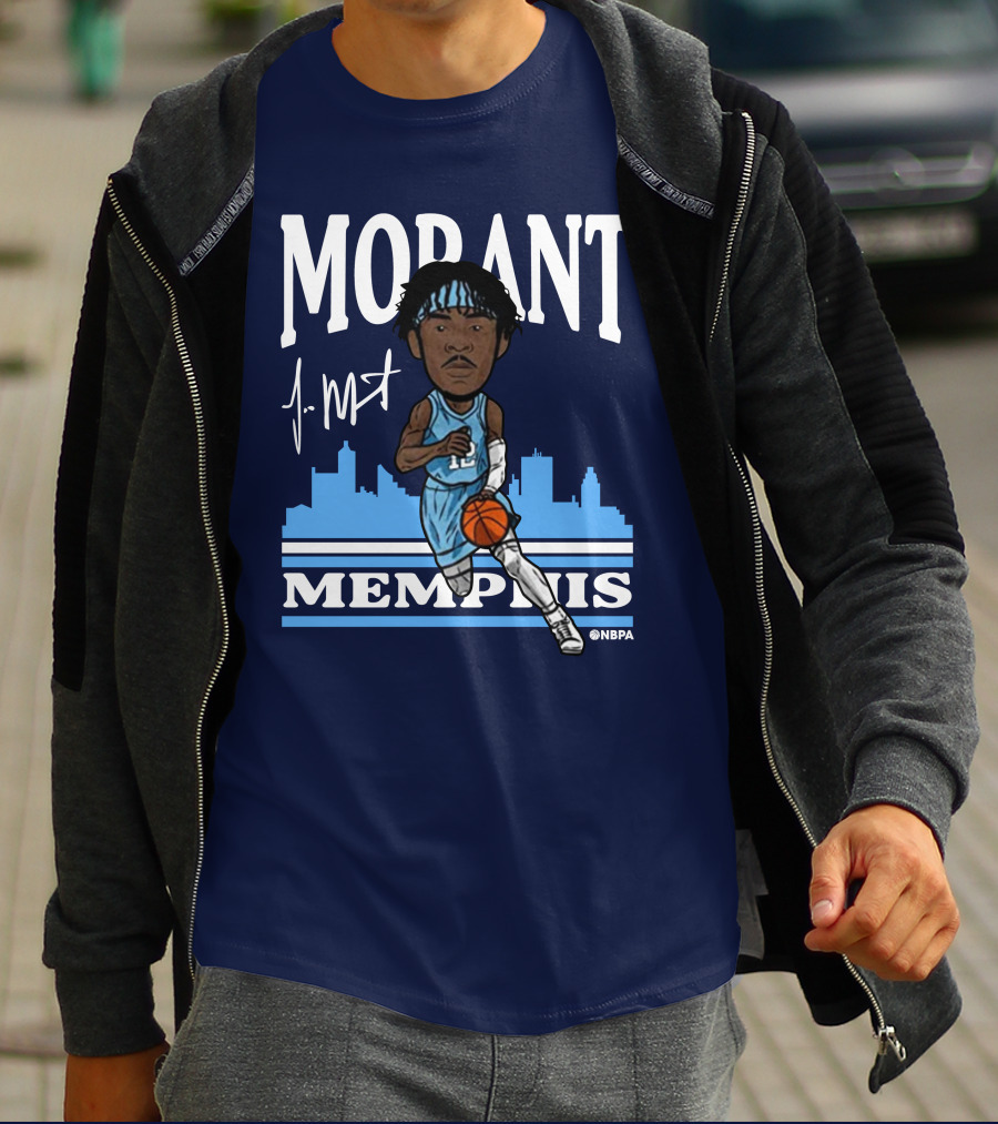 Morant Memphis Basketball Skyline NBPA T-Shirt