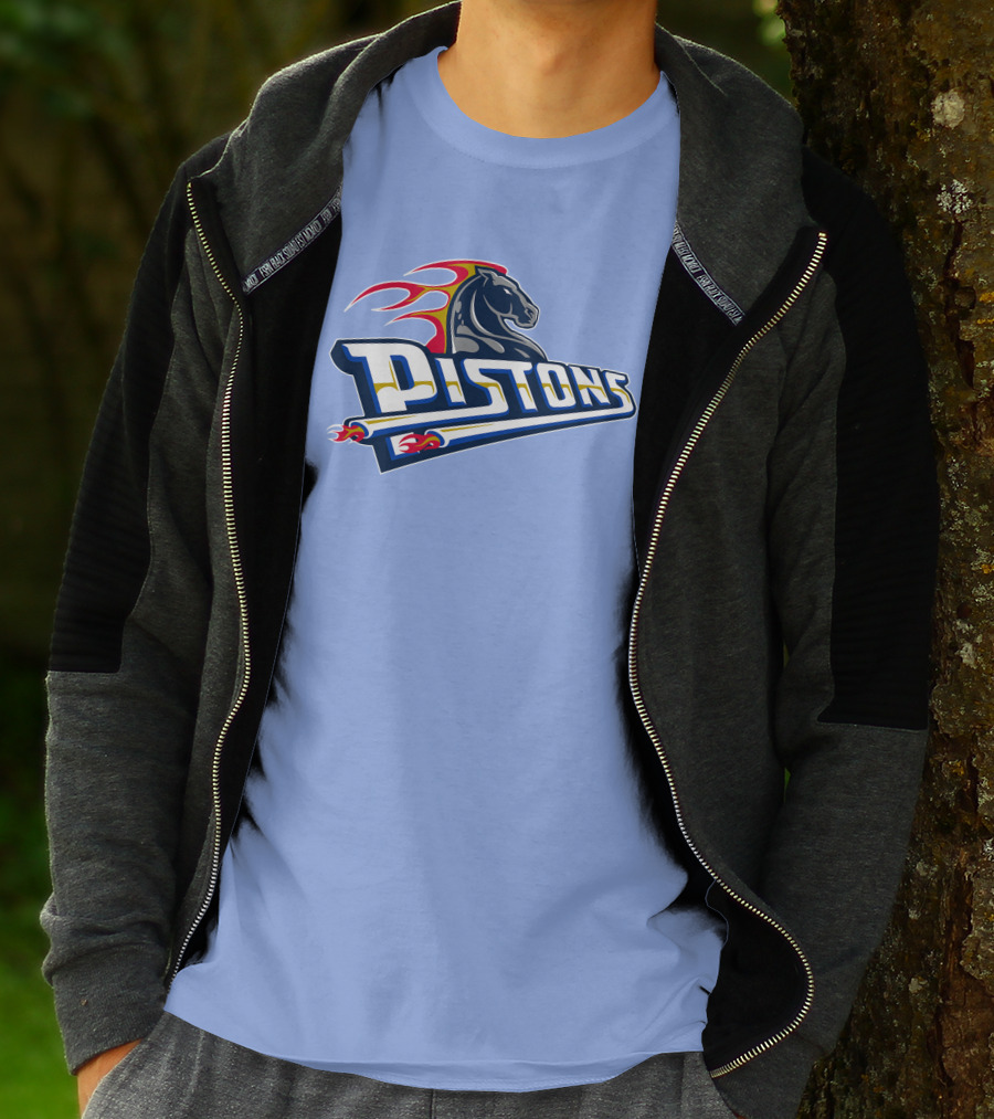 Pistons Horse Flames T-Shirt