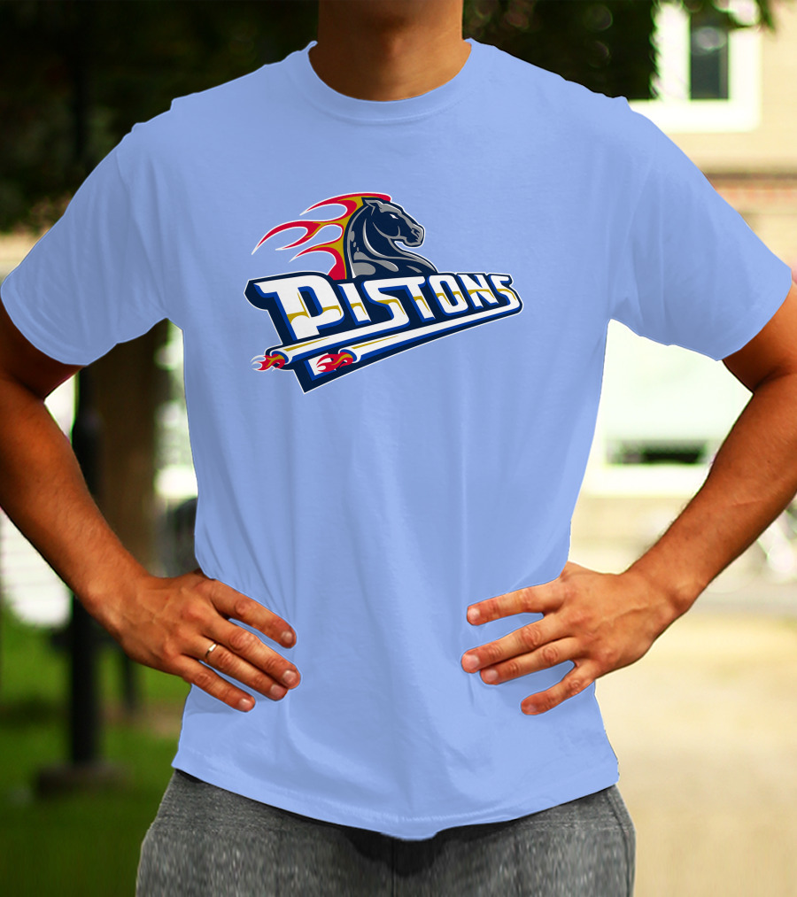 Pistons Horse Flames T-Shirt