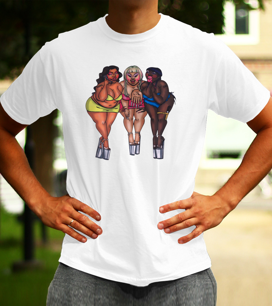 Sizedthebrand Bold Characters Trio Sized For Life T-Shirt