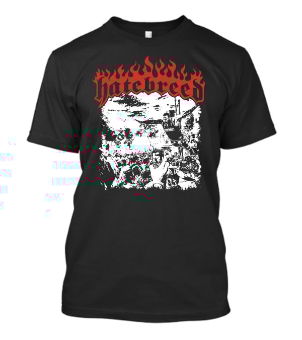 Hatebreed Flaming Logo Brody Dive Concert Crowd Scene T-Shirt