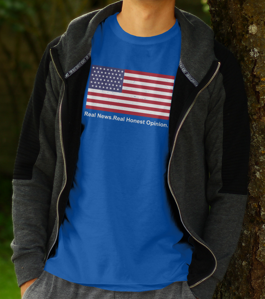 Real News Real Honest Opinion American Flag T-Shirt