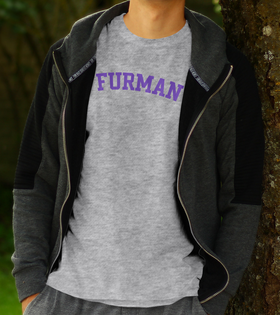 Furman University Purple Text T-Shirt