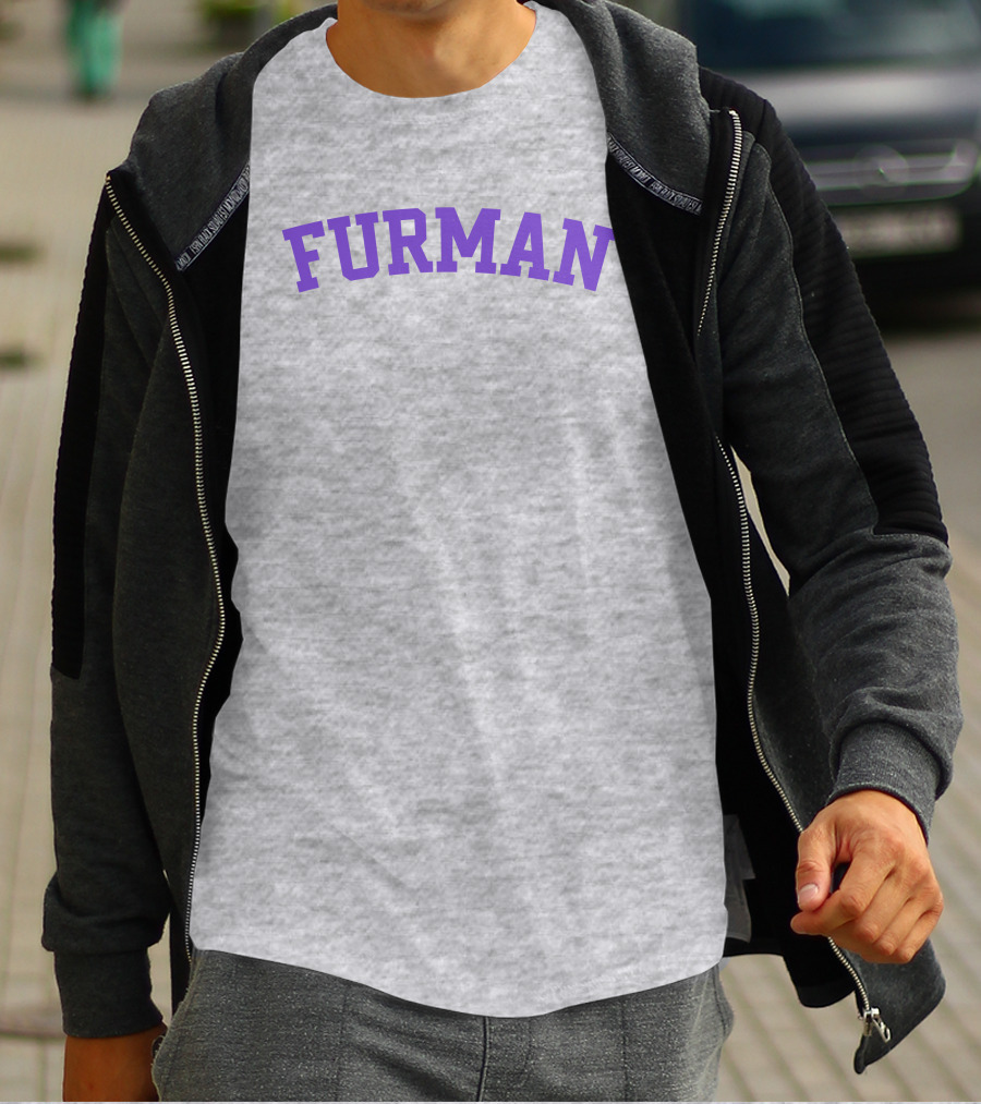 Furman University Purple Text T-Shirt