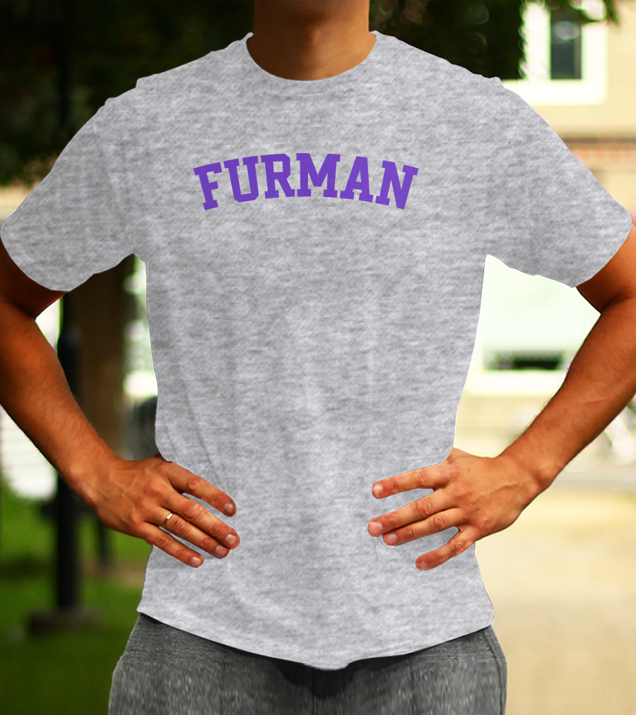 Furman University Purple Text T-Shirt