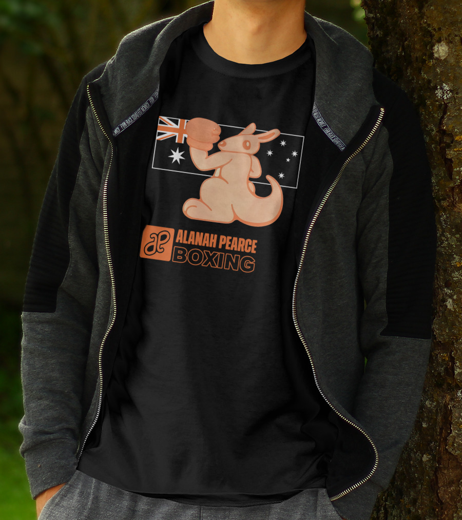 Alanah Pearce Boxing Kangaroo Australia Flag T-Shirt