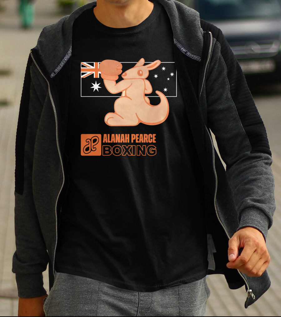 Alanah Pearce Boxing Kangaroo Australia Flag T-Shirt