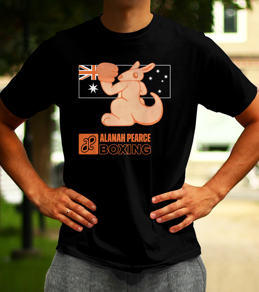 Alanah Pearce Boxing Kangaroo Australia Flag T-Shirt
